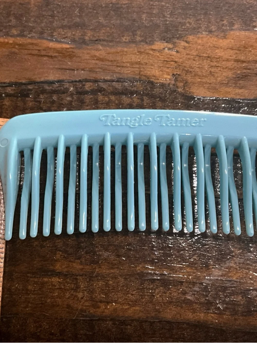 Vintage Light Blue Plastic Comb Tangle Tamer MCM